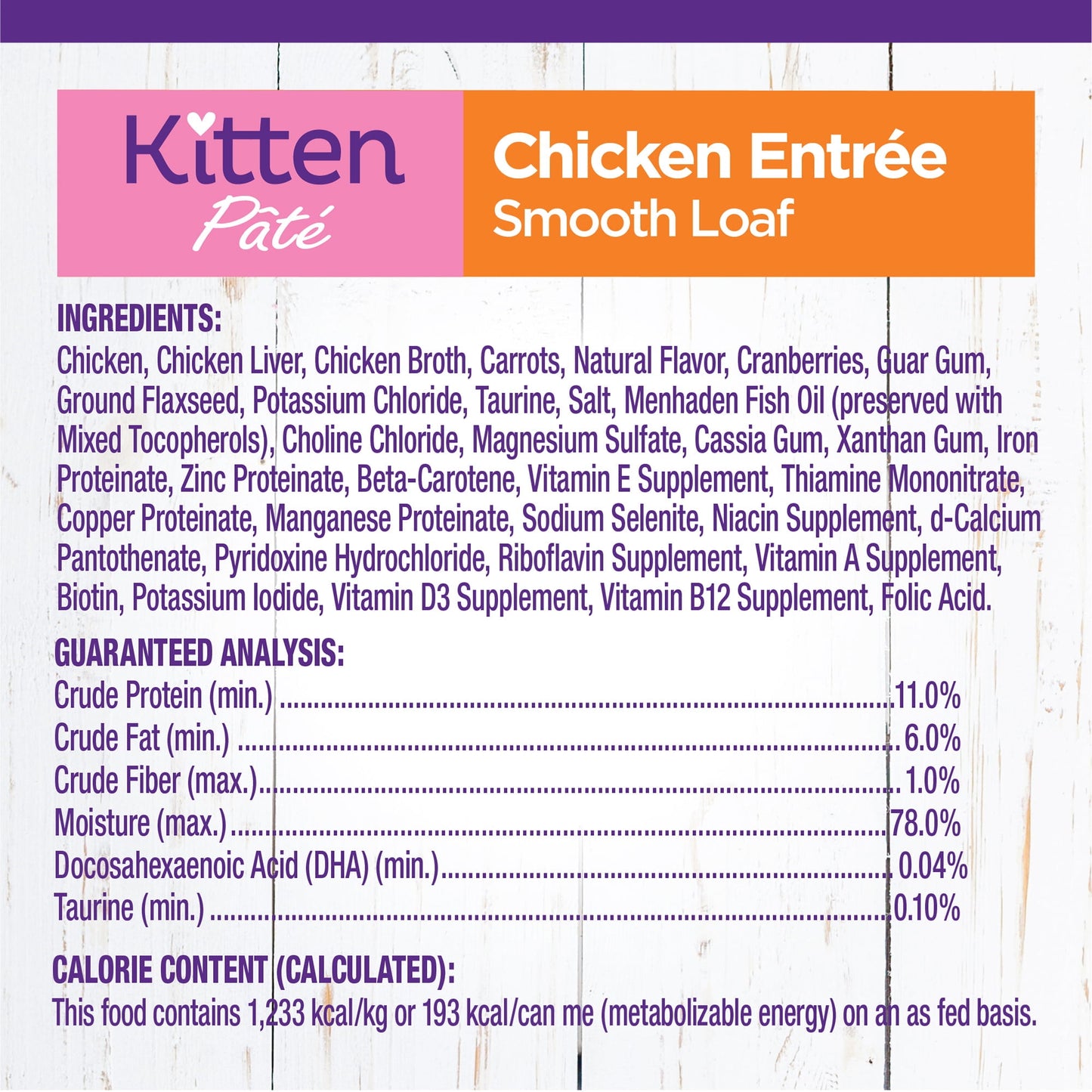 Wellness Complete Health Kitten Wet Cat Food, Chicken Entree Recipe, 5.5oz Can, Pack of 24