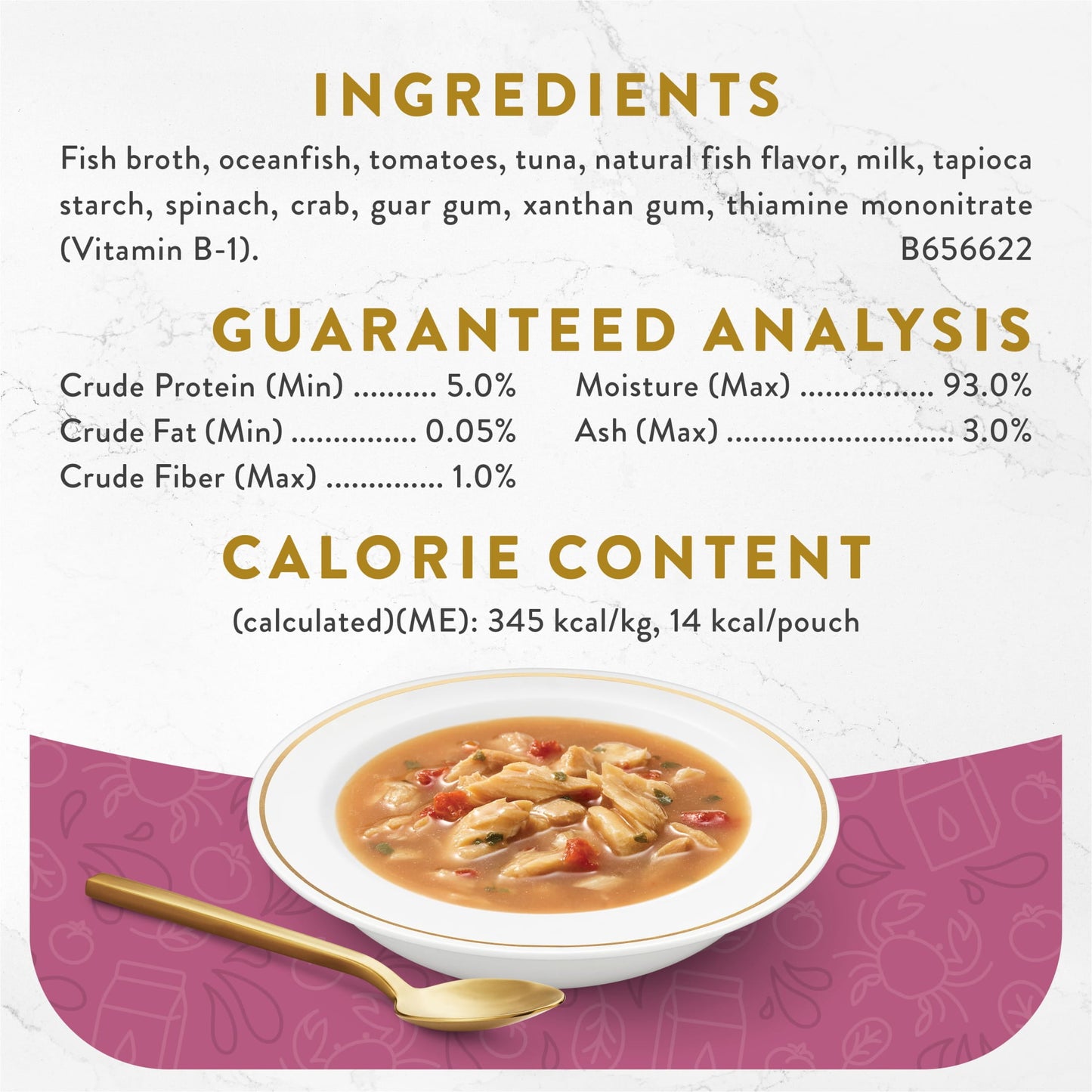 Fancy Feast Grain Free Cat Food Complements, Seafood Bisque & Real Crab, 1.4 oz. Pouches, 16 Count