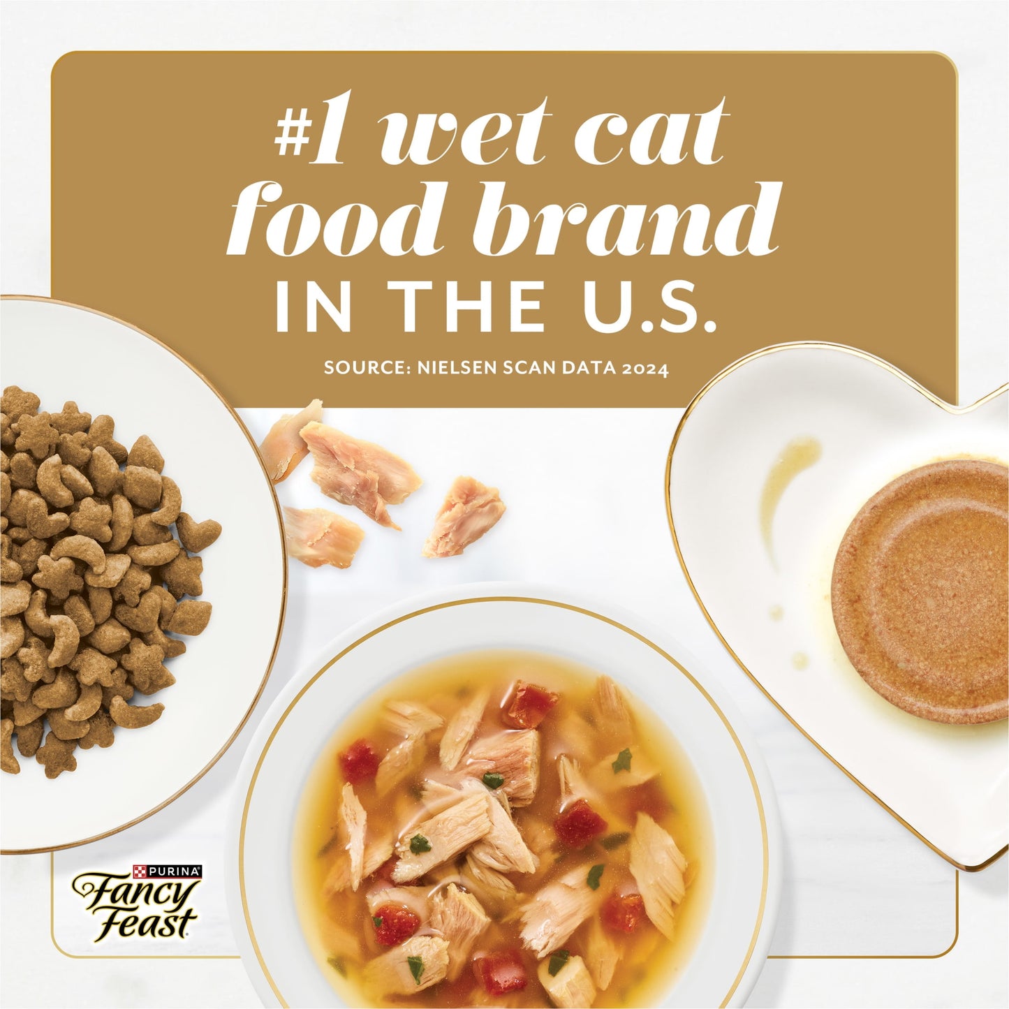 Purina Fancy Feast Gems Wet Cat Food Mousse Pate with Beef and Halo of Savory Gravy (2) 2 oz Tubs