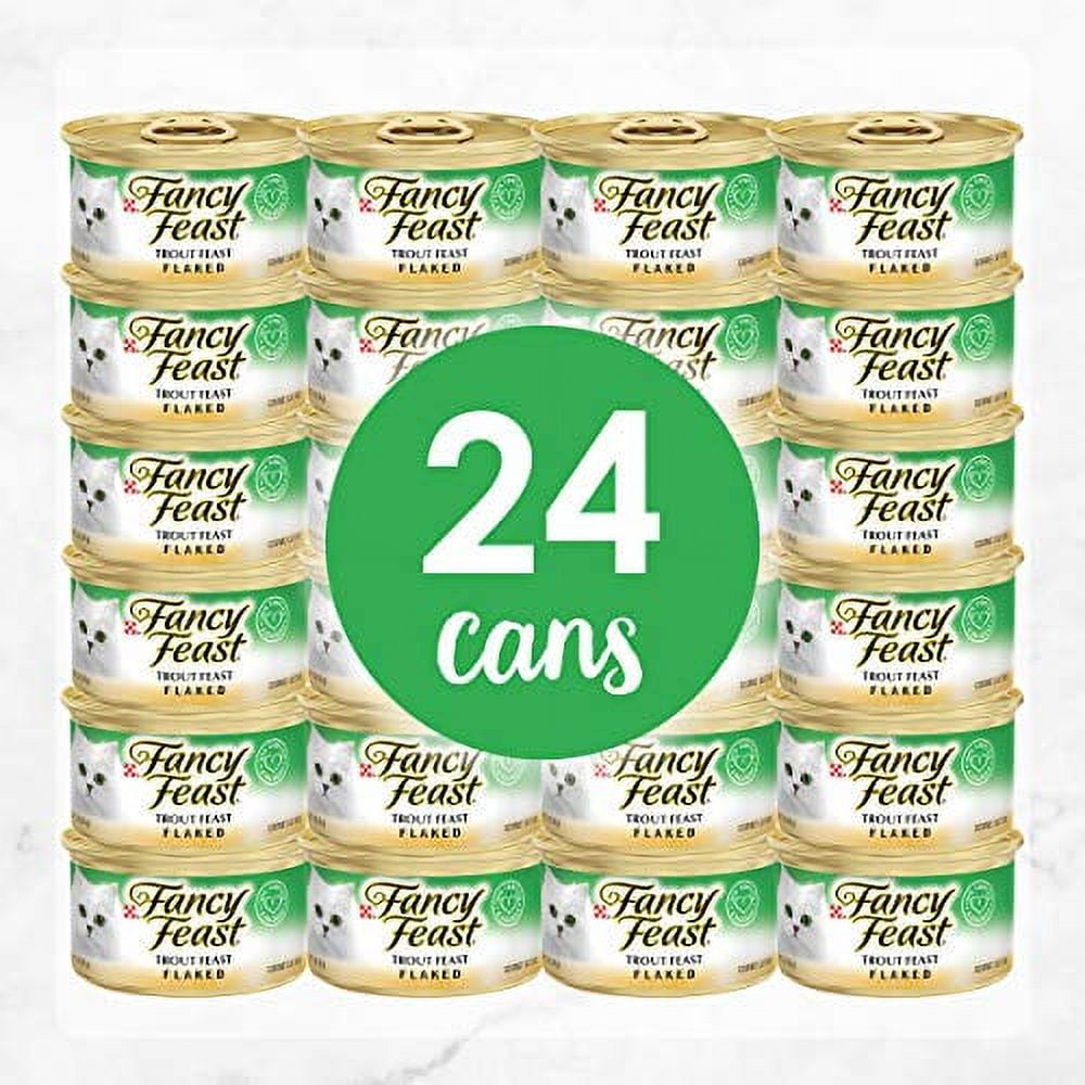 purina fancy feast wet cat food, flaked trout feast - (24) 3 oz. cans