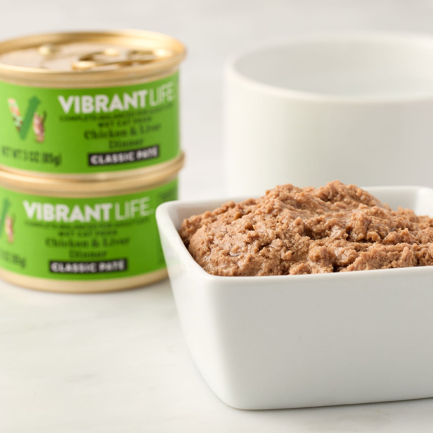 (8 pack) Vibrant Life Chicken & Liver Dinner Classic Pate Wet Cat Food, Grain-Free, 3 oz Can