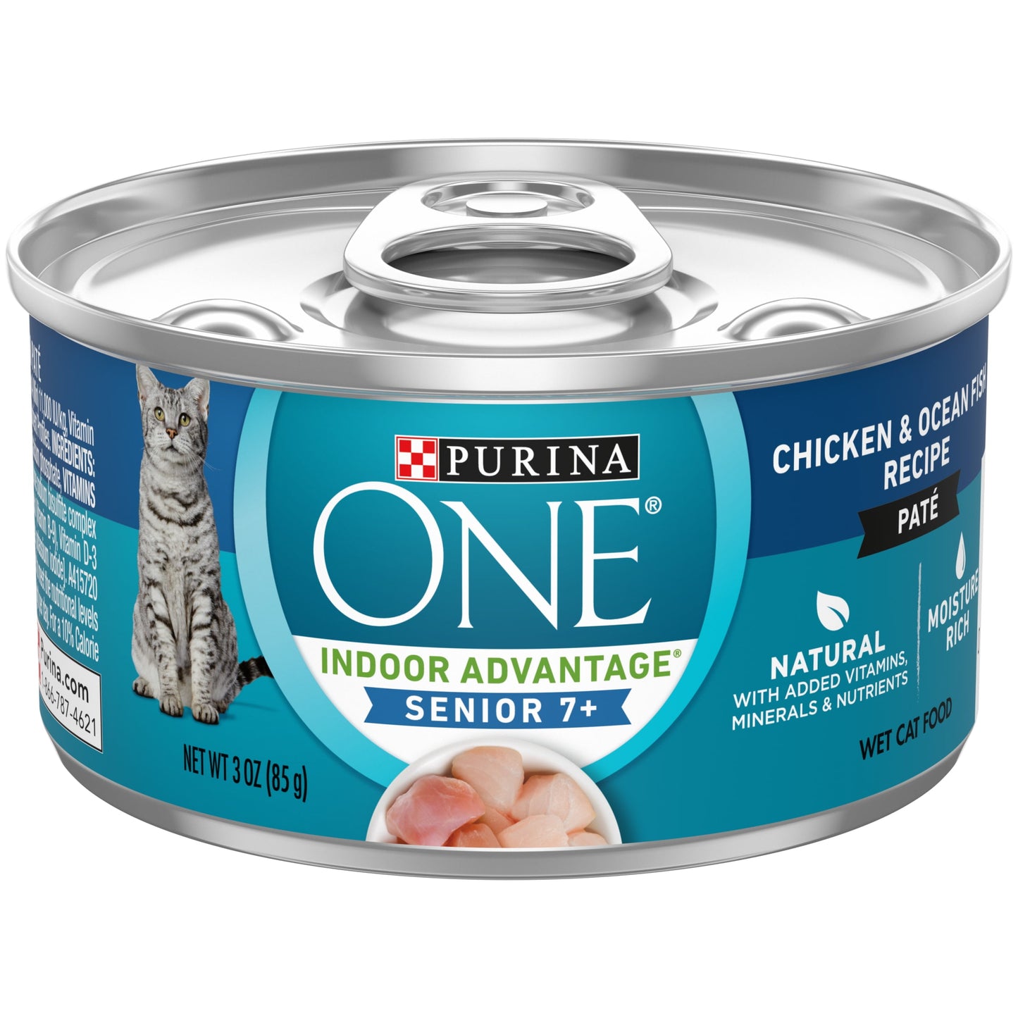 Purina One Indoor Advantage, Chicken & Oceanfish, Wet Cat Food, 3 oz Can