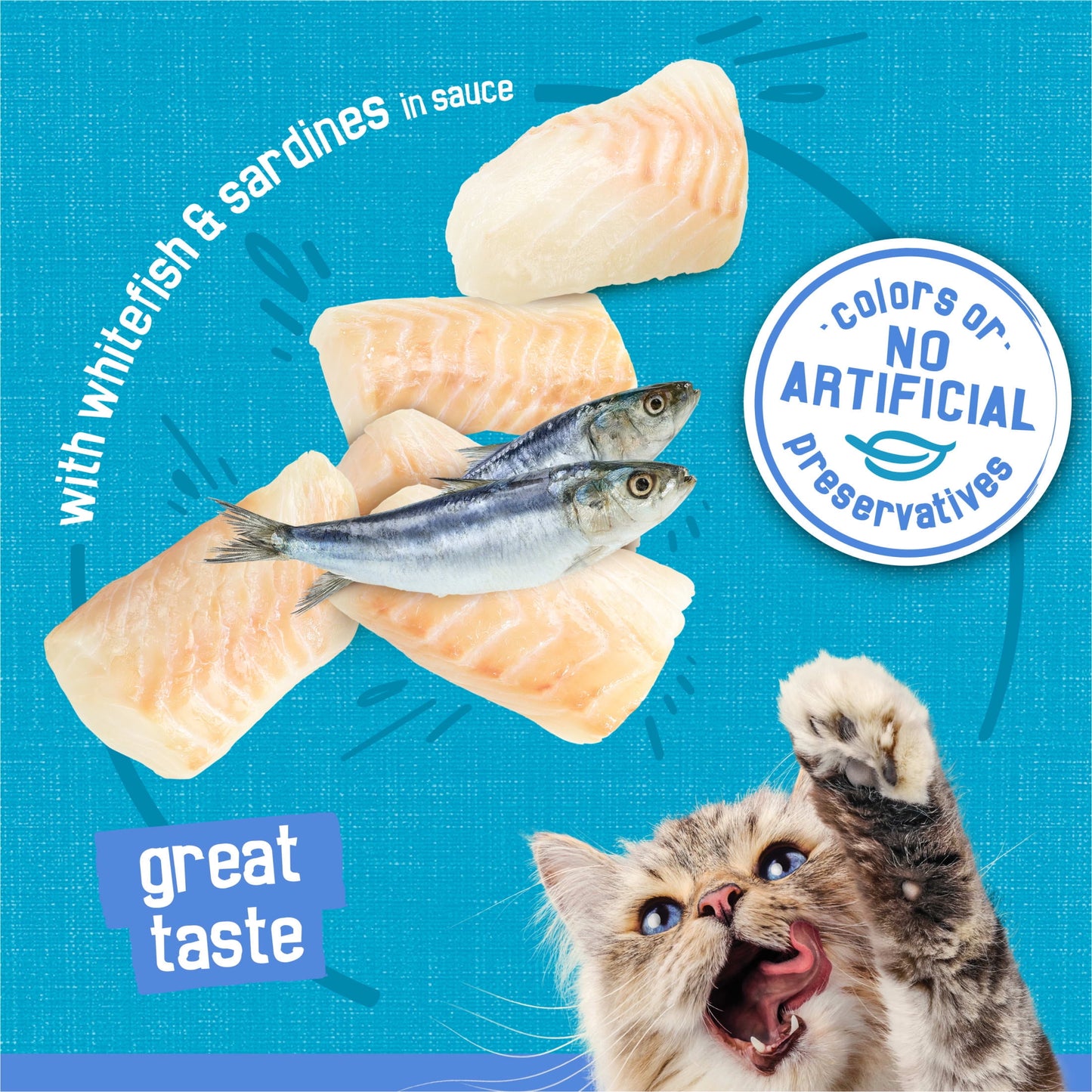 Purina Friskies Shreds Gravy, Soft Whitefish & Sardines, Wet Cat Food, 5.5 oz Cans, 24 Pack