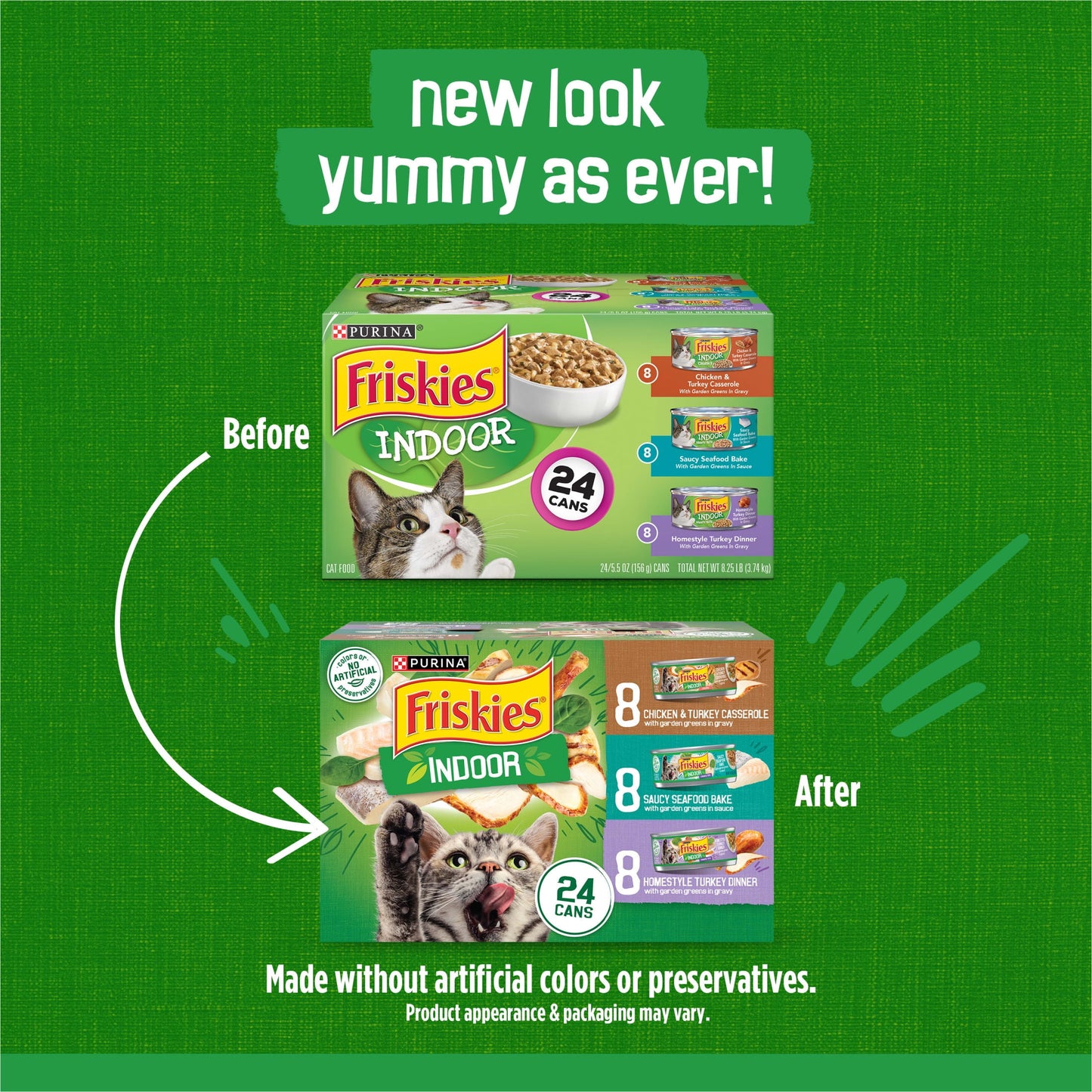 (2 pack) Purina Friskies Variety Pack, Wet Cat Food, 5.5 oz Cans, 24 Pack