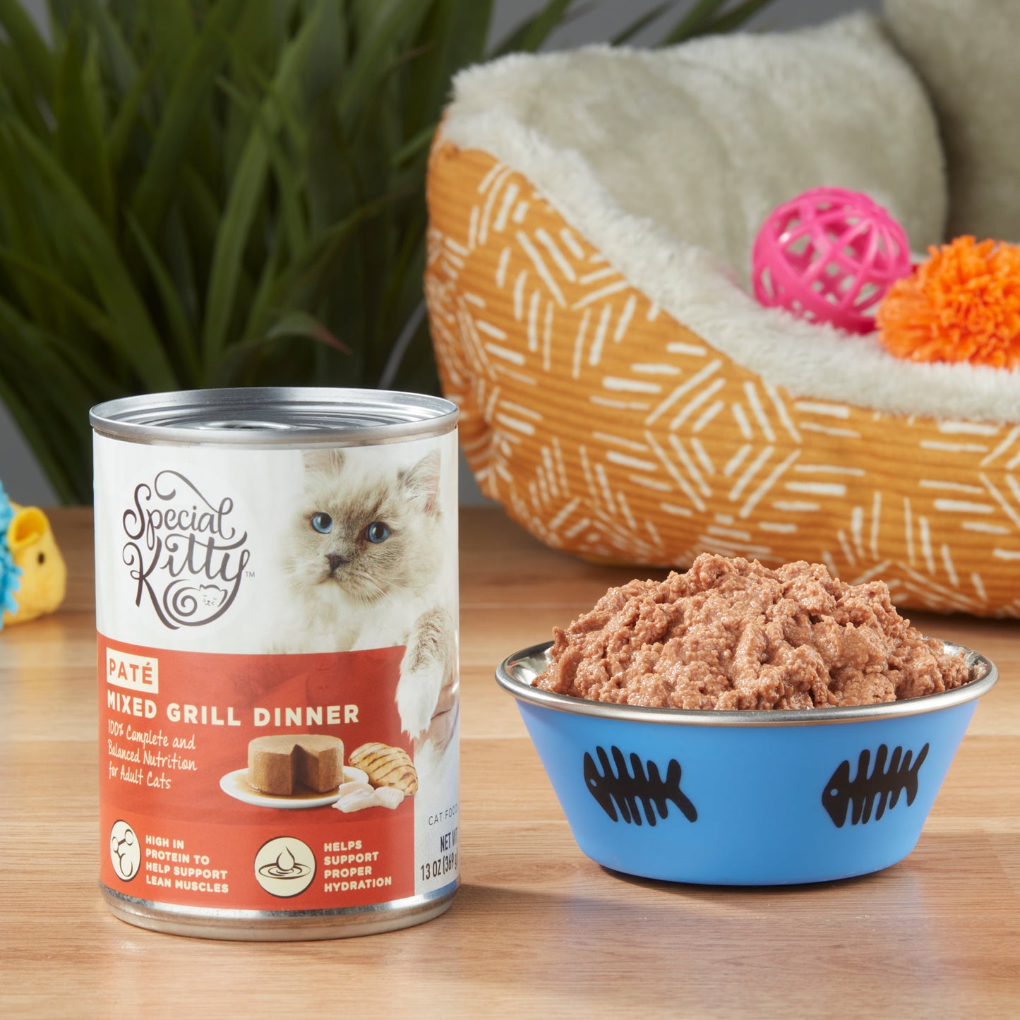 (12 pack) Special Kitty Mixed Grill Dinner Pate Wet Cat Food, 13 oz Can