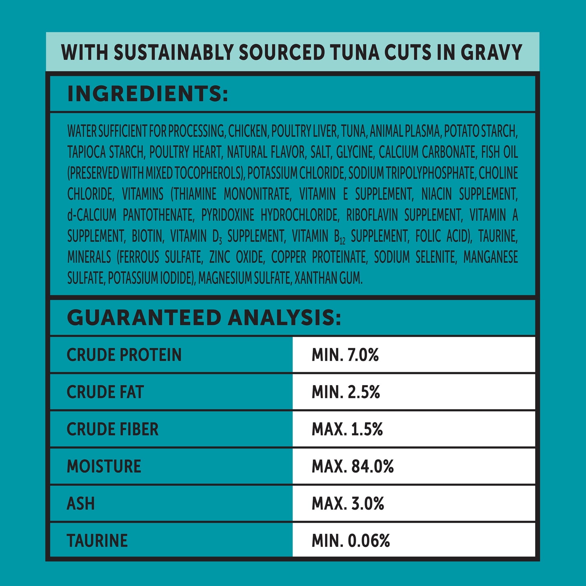 (6 pack) Vibrant Life Tuna Cuts in Gravy Wet Cat Food, Grain-Free, 2.64 oz Split Trays
