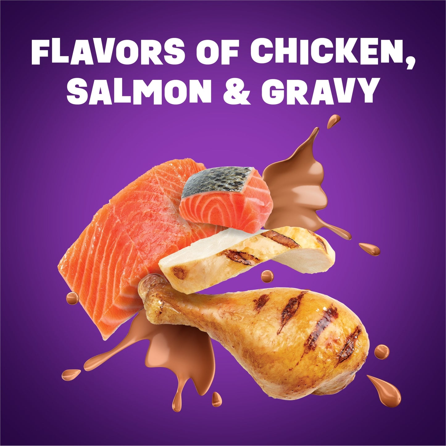 Purina Friskies Dry Cat Food Gravy Swirl'd with Flavors of Chicken, Salmon and Gravy Dry Cat Food, 16 lb Bag
