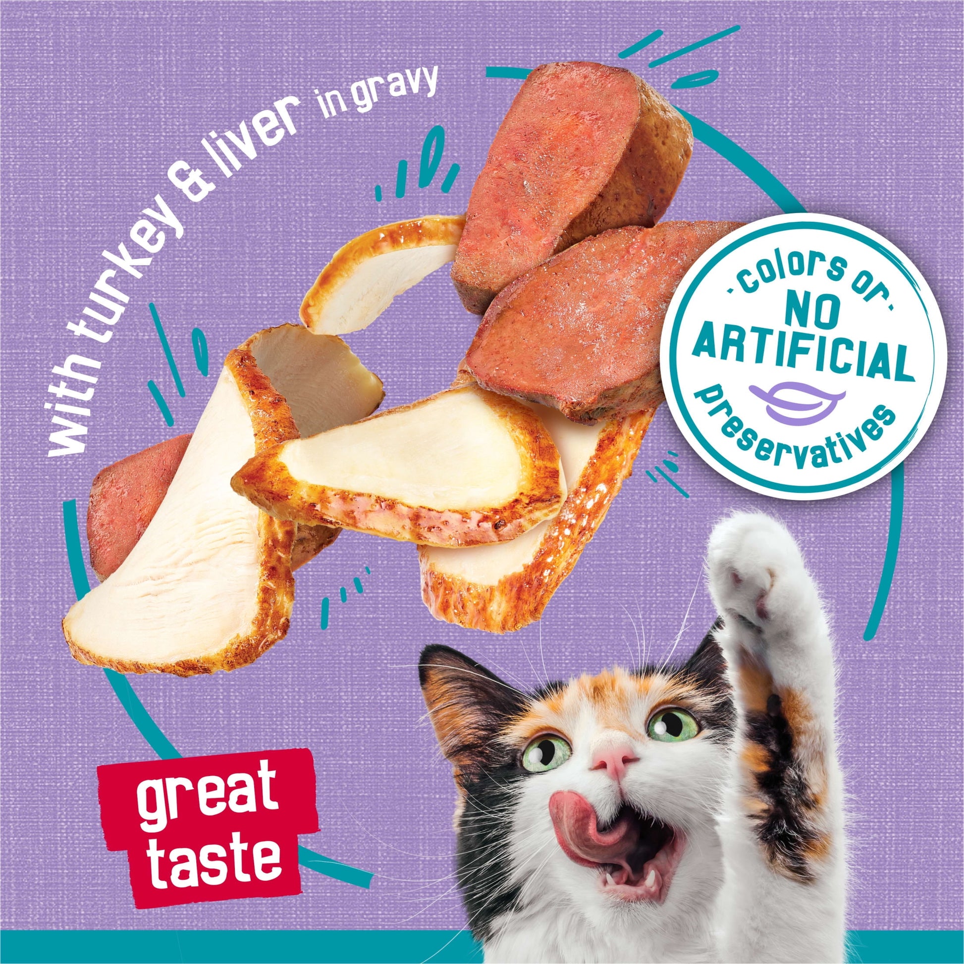 Purina Friskies Turkey, Liver, and Chicken, Wet Cat Food, 5.5 oz Cans, 24 Pack