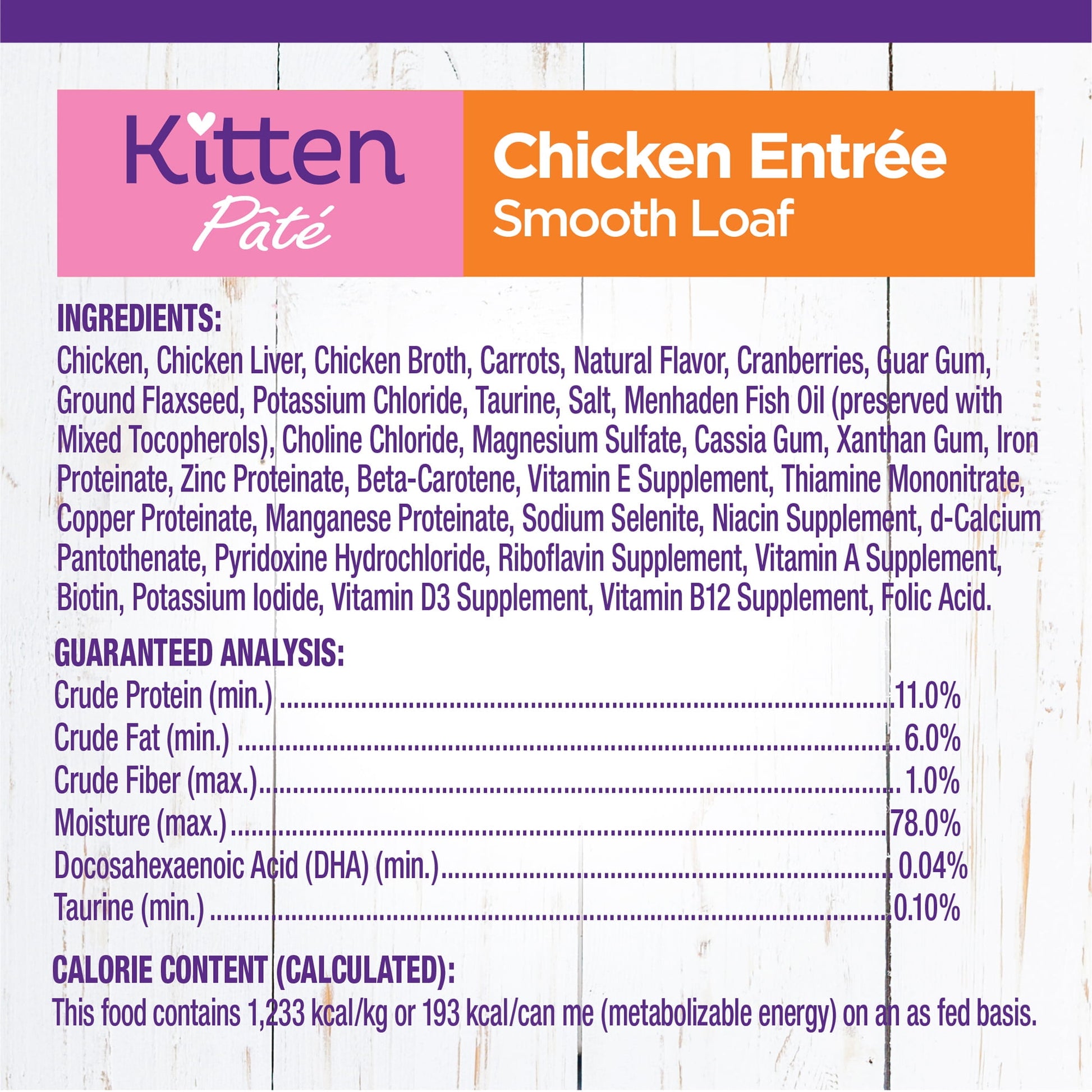 Wellness Complete Health Kitten Wet Cat Food, Chicken Entree Recipe, 5.5oz Can, Pack of 24
