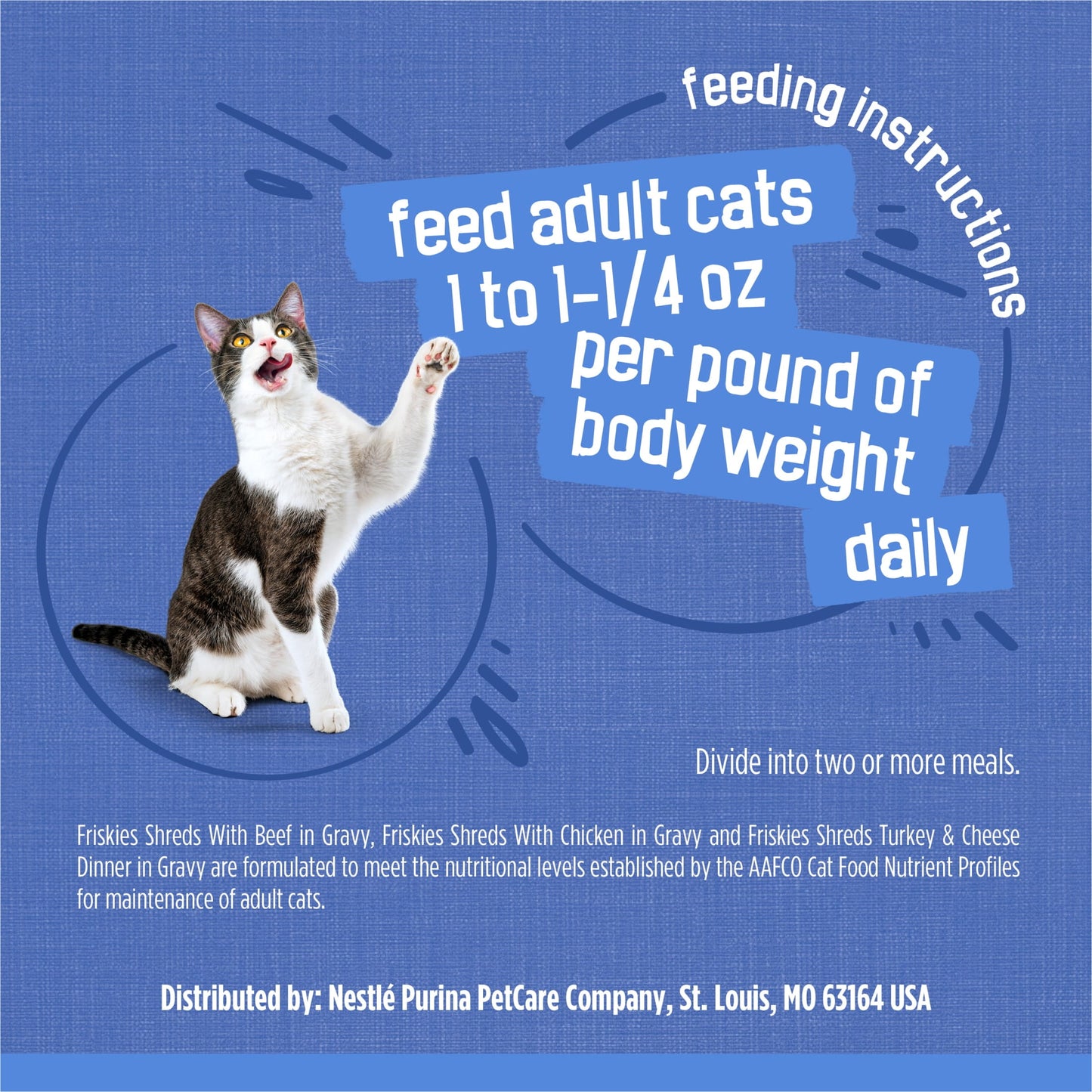 Purina Friskies Gravy Shreds, Beef, Chicken, Turkey and Cheese, Wet Cat Food, 5.5 oz Can, 24 Pack