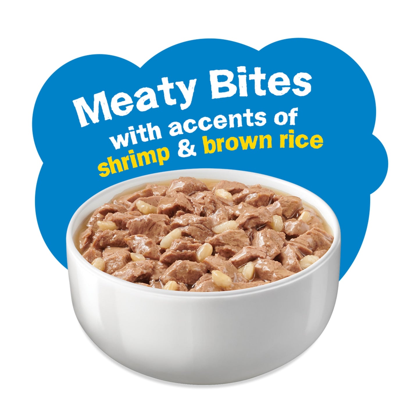 Purina Friskies Ocean Favorites Meaty Bits, Salmon, Shrimp & Brown Rice, Wet Cat Food, 5.5 oz Can
