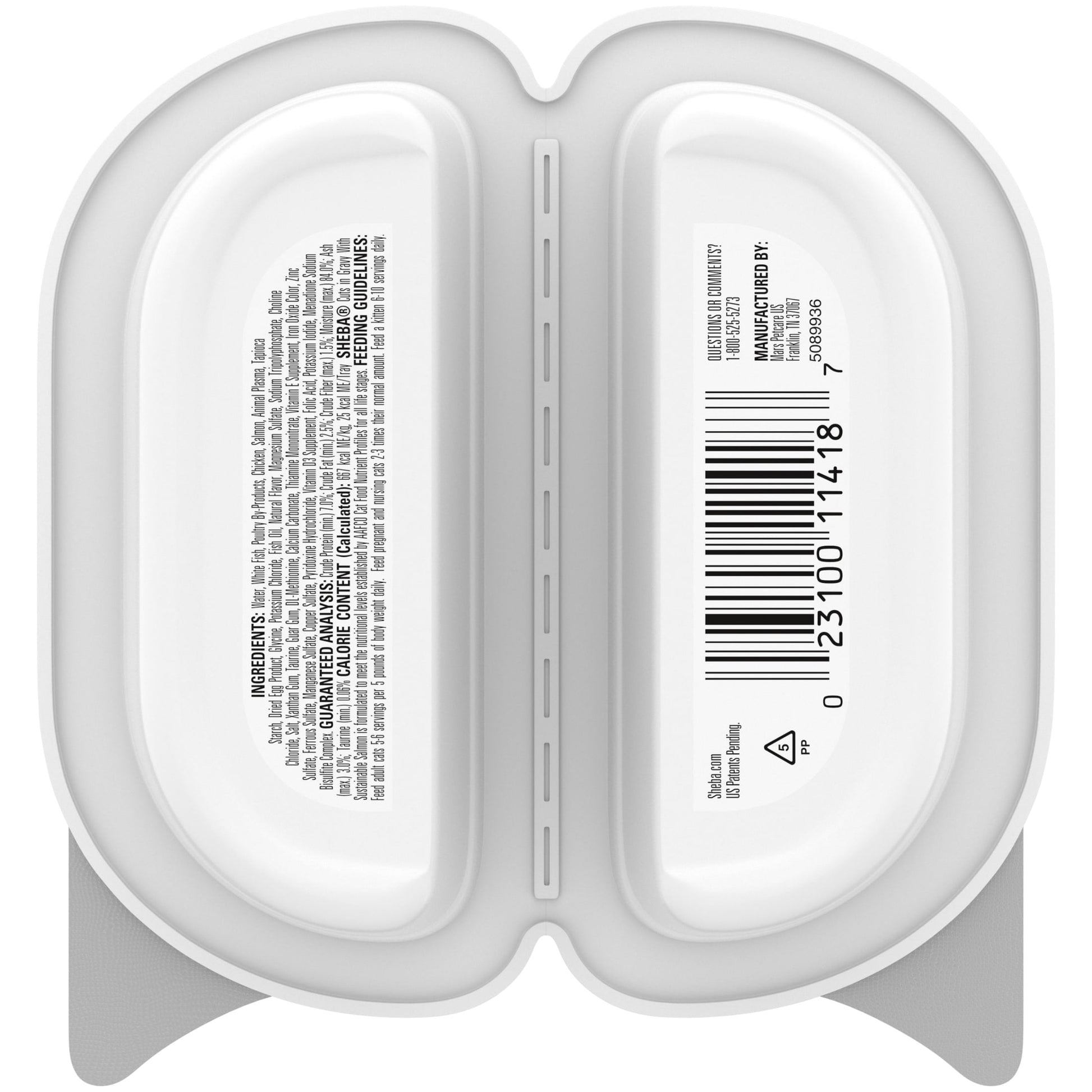 Sheba Perfect Portions Cuts In Gravy With Sustainable Salmon Cat Food, 2.6 Oz Twin-Pack Tray