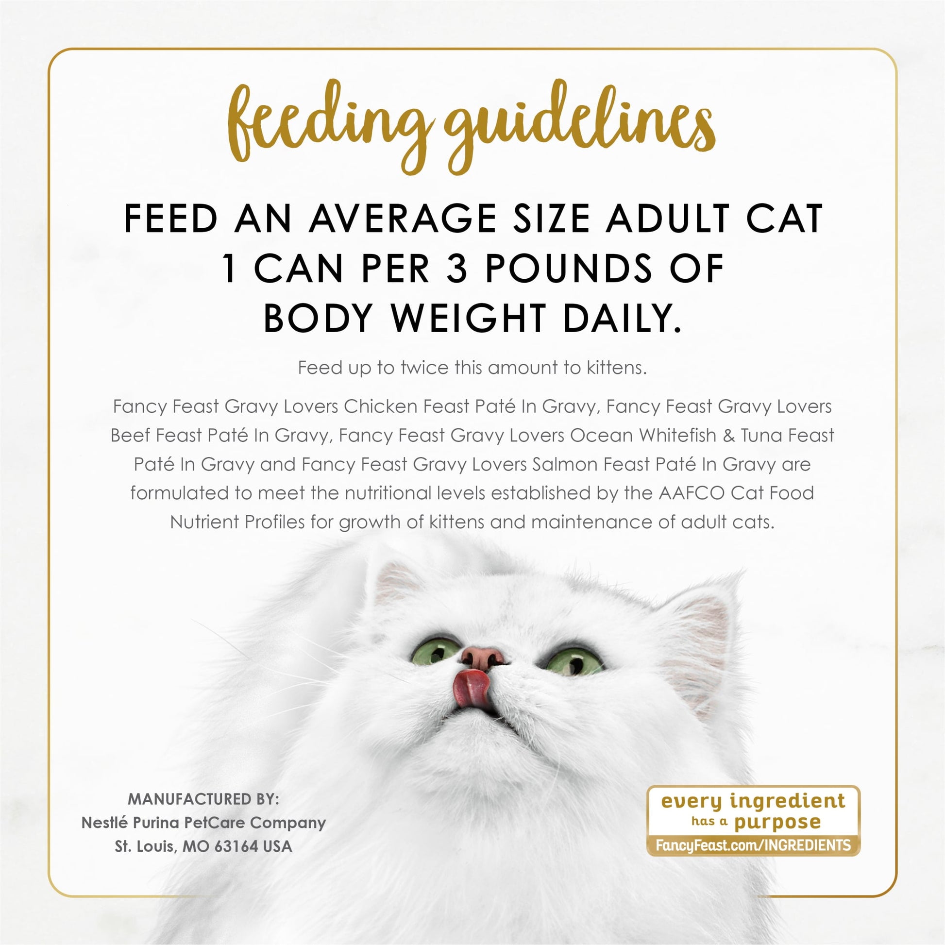 Purina Fancy Feast Gravy Lovers Pate Kitten Food, Wet Cat Food, Variety Pack, 3 oz Cans (24 Pack)