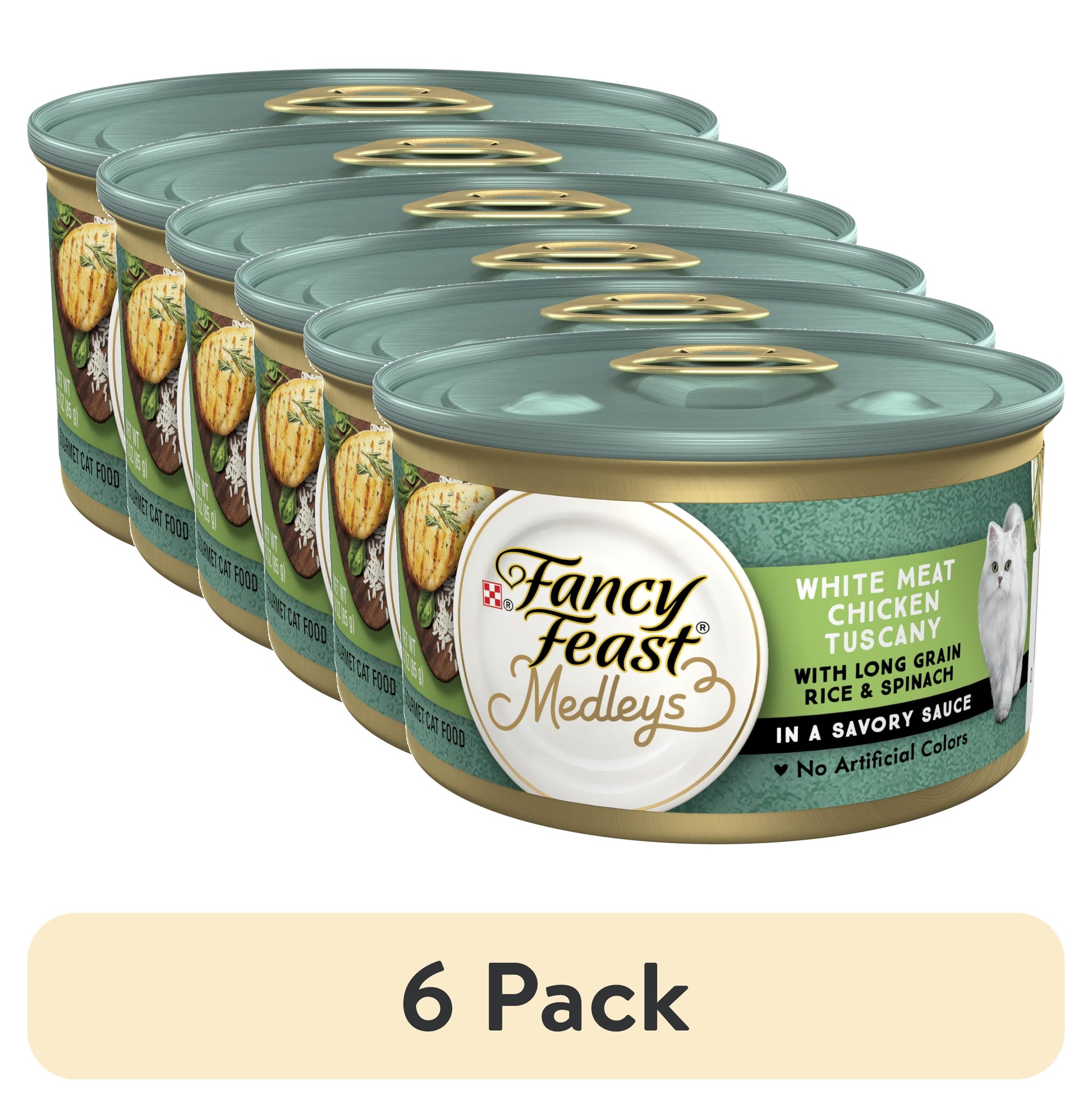 (6 pack) Purina Fancy Feast Medleys Kitten Food, Wet Cat Food, White Meat Chicken & Rice, 3 oz Can