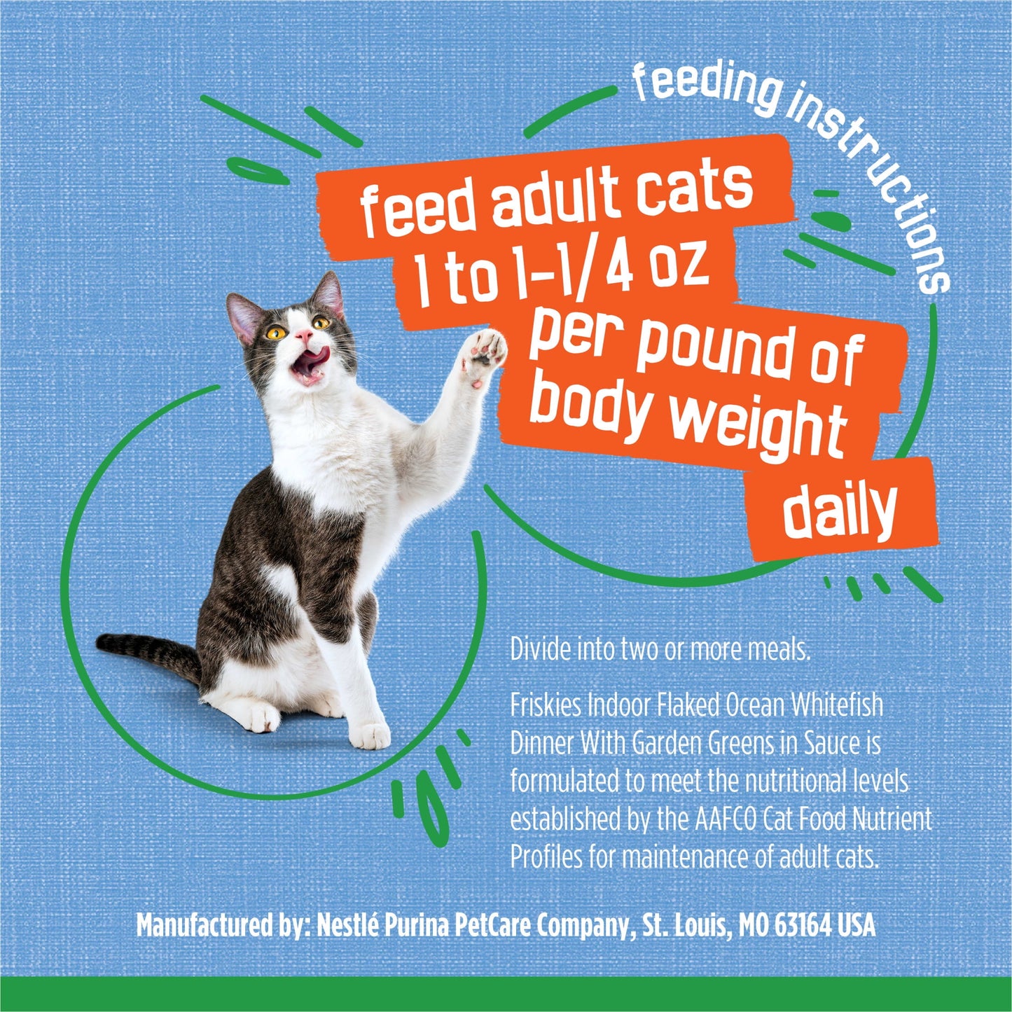 Purina Friskies Indoor Flaked Ocean Whitefish Dinner, Wet Cat Food, 5.5 oz Can