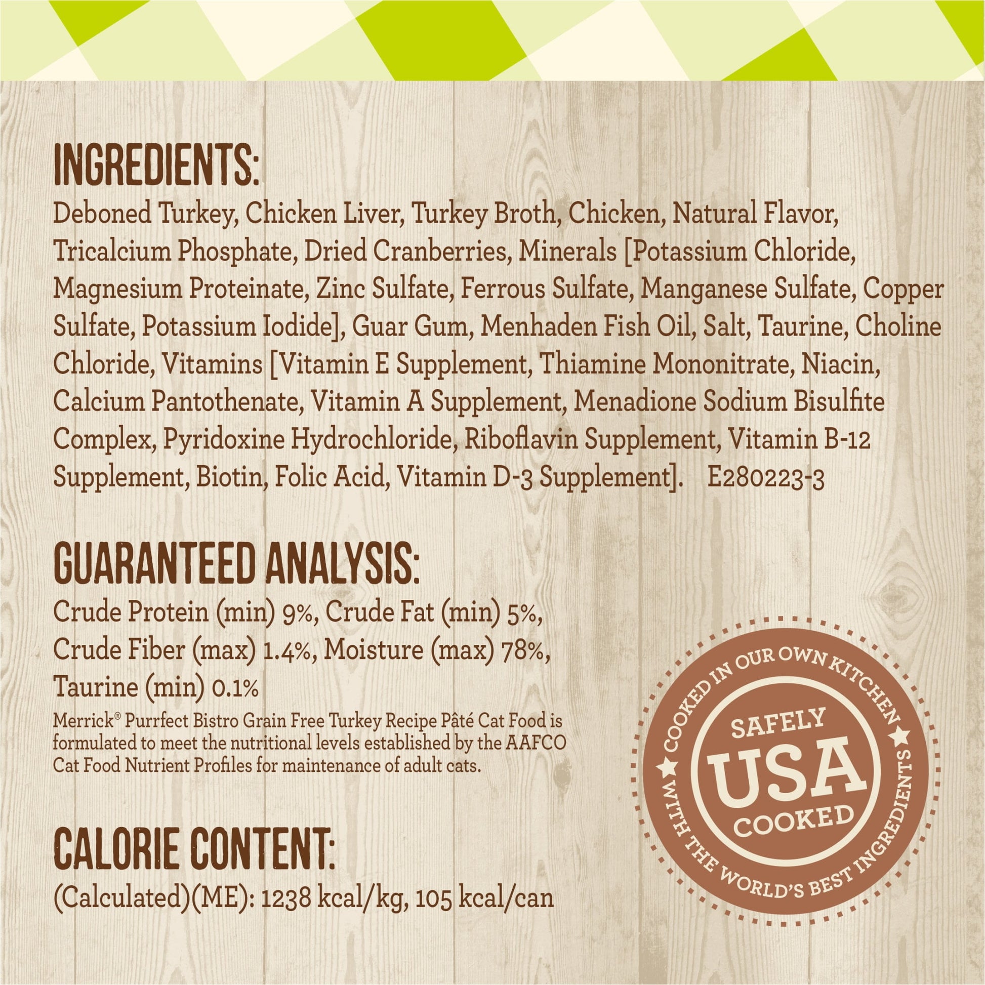 Merrick Purrfect Bistro, Grain Free High Protein Turkey, Wet Cat Food, 24 Count, 3 oz Cans