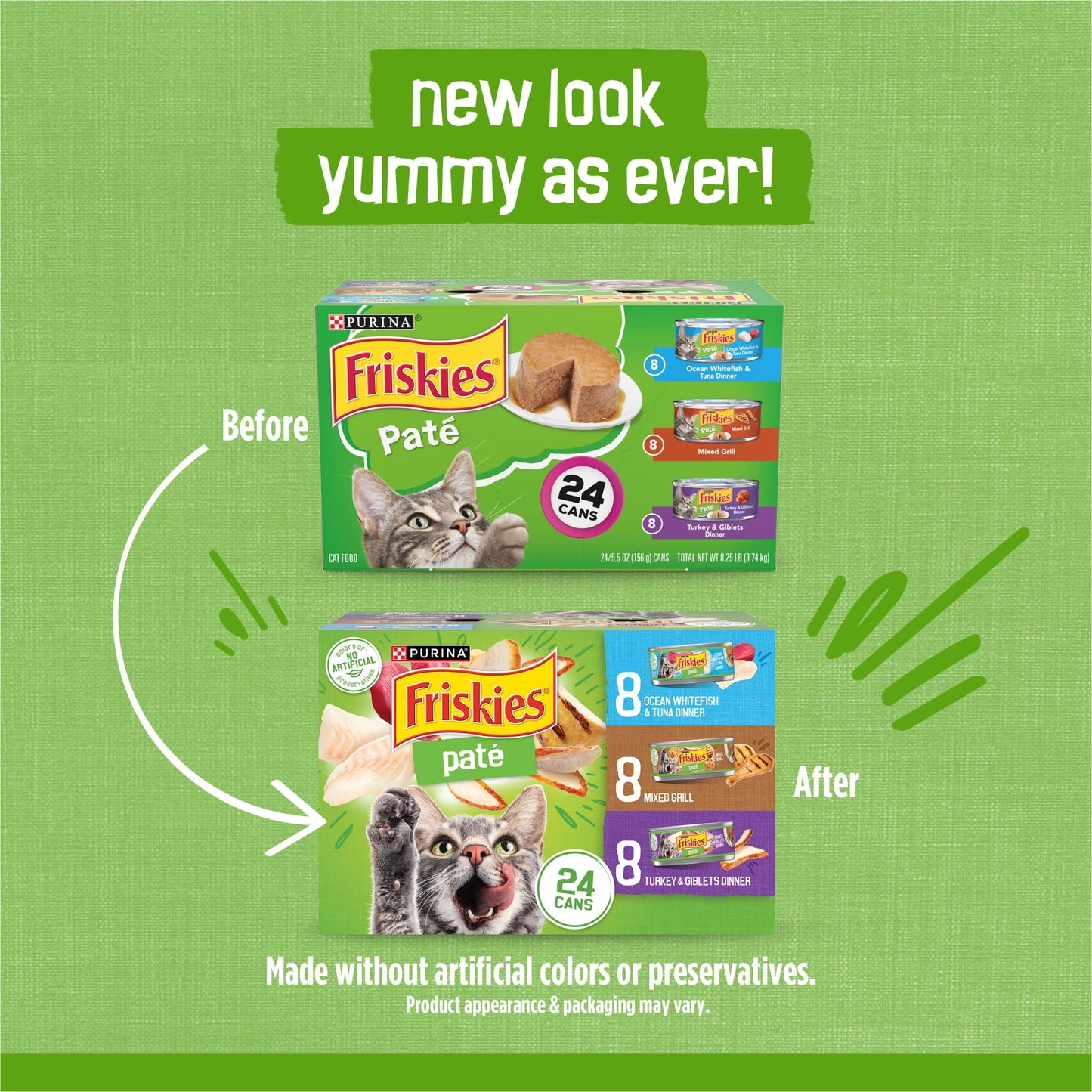Purina Friskies Classic Pate Variety Pack Wet Cat Food, 5.5 oz Cans, 24 Pack