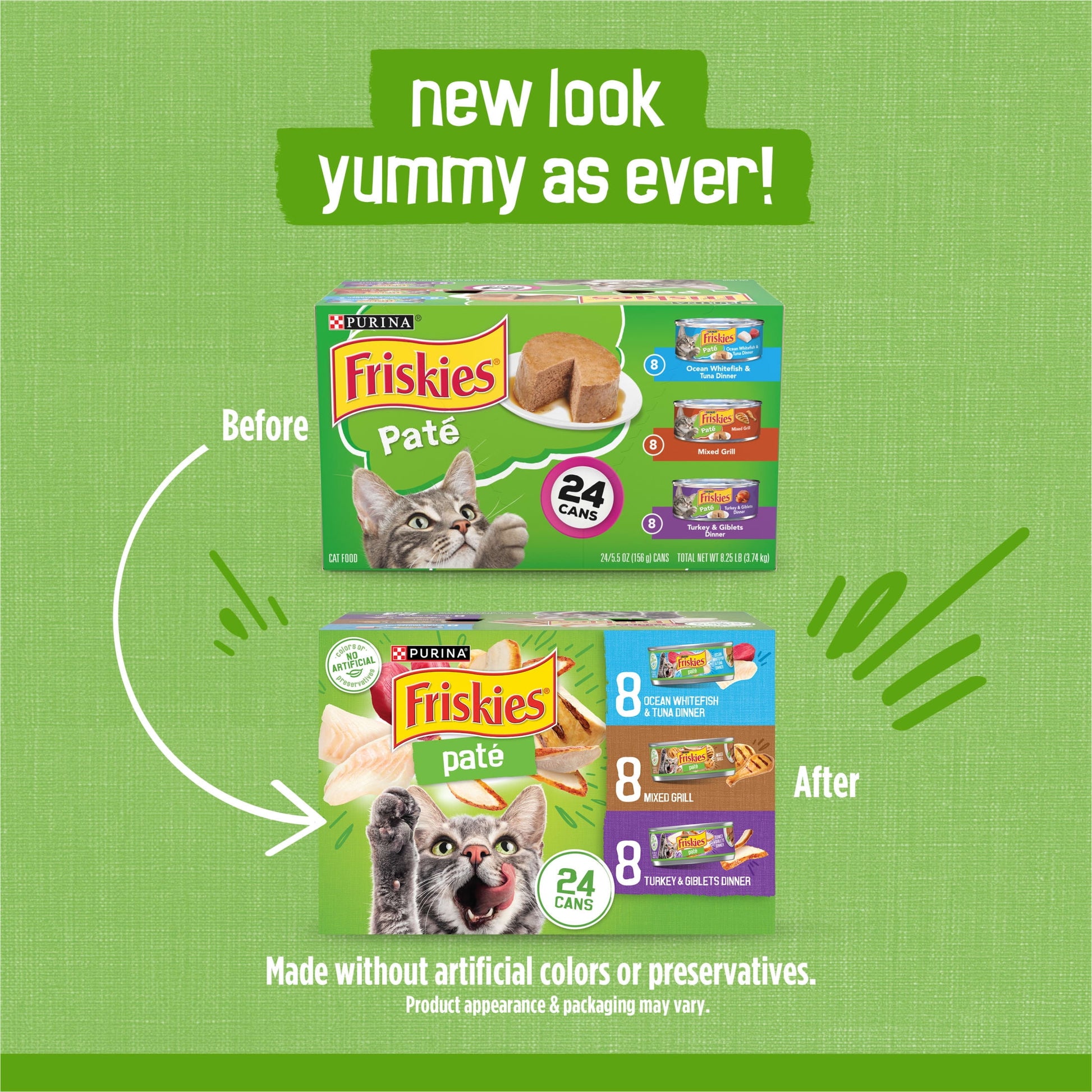 Purina Friskies Classic Pate Variety Pack Wet Cat Food, 5.5 oz Cans, 24 Pack