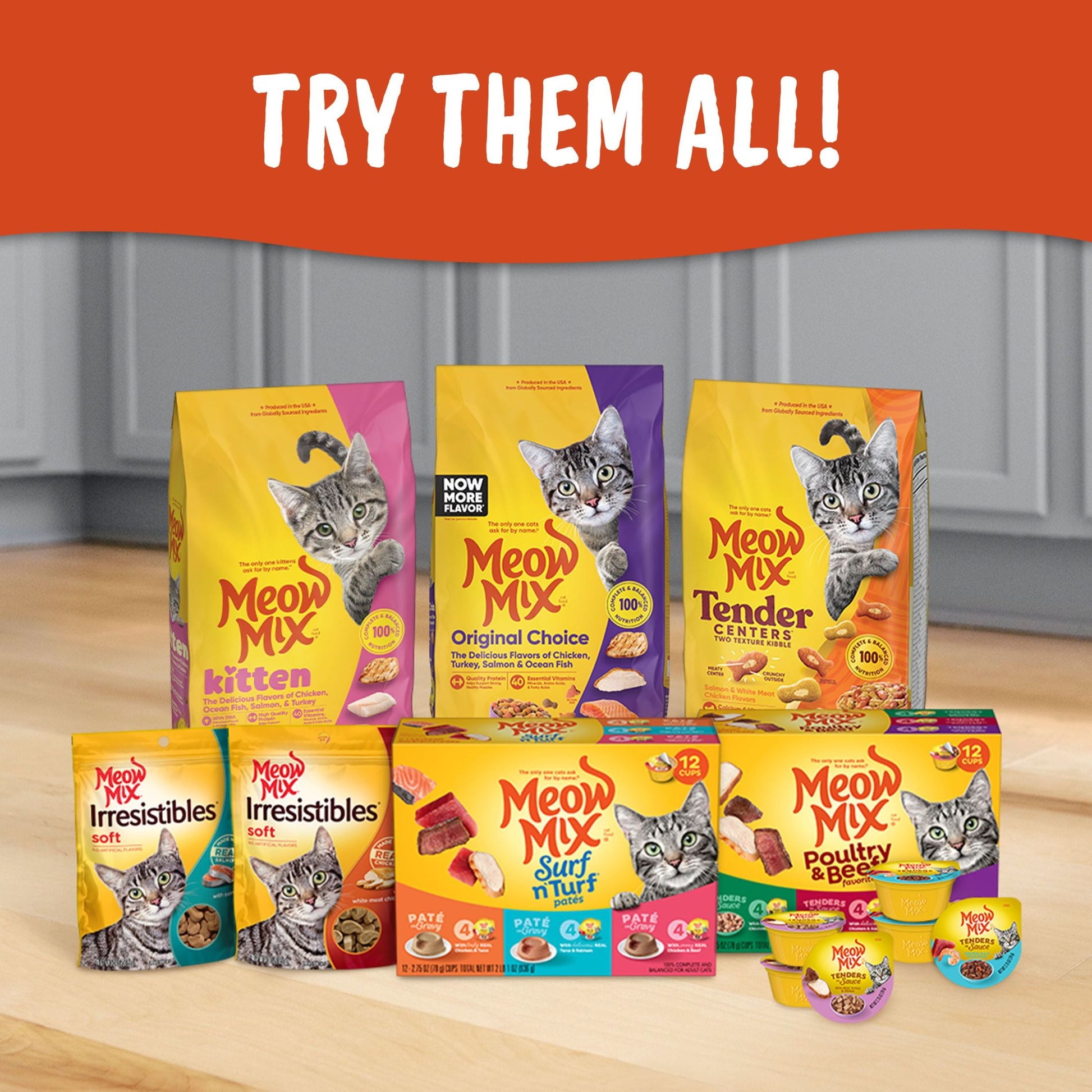 (6 pack) Meow Mix Pate in Gravy With Real Chicken & Tuna, Wet Cat Food, 2.75 oz Cup