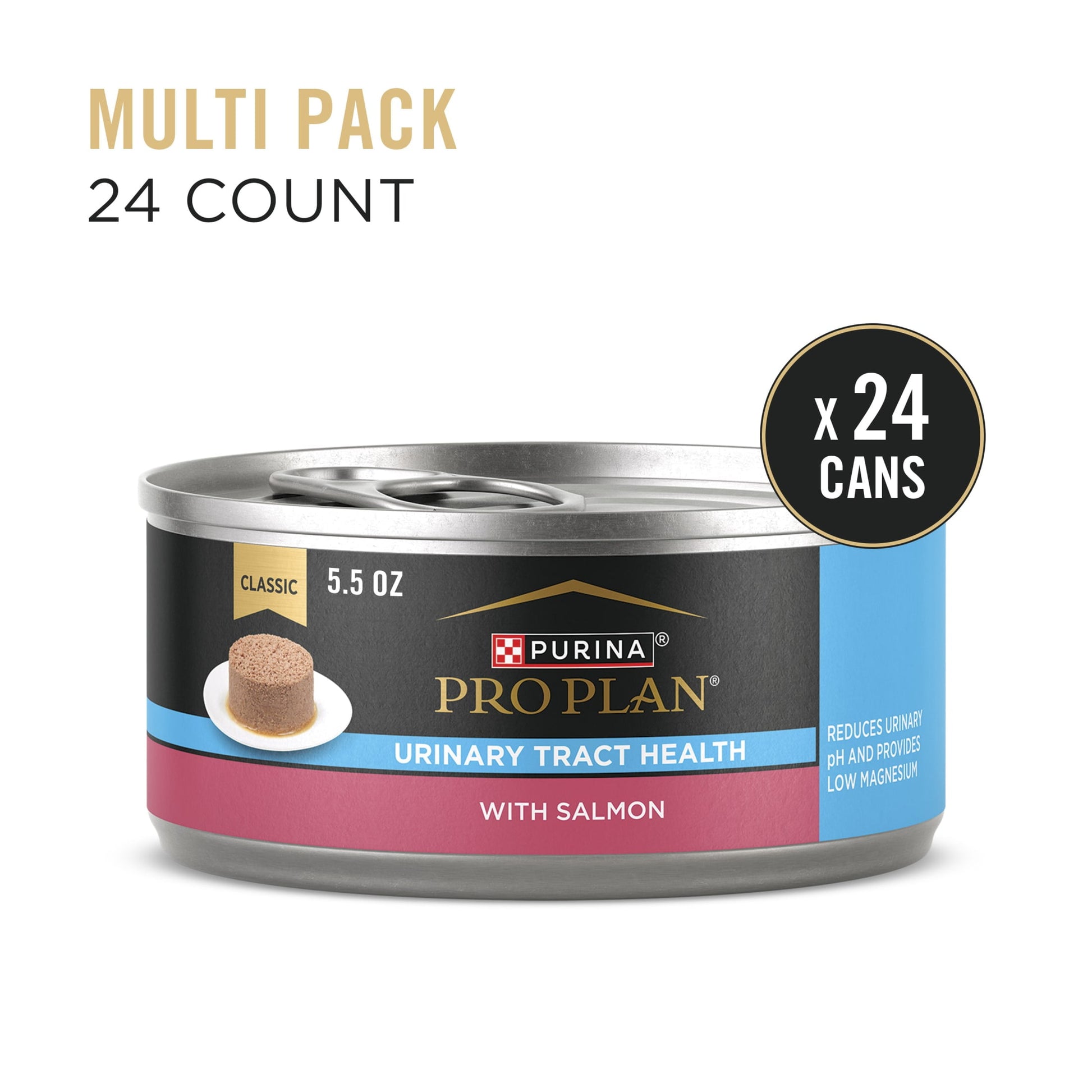 Purina Pro Plan Urinary Tract Health, Salmon, Wet Cat Food, 5.5 oz Cans, 24 Pack