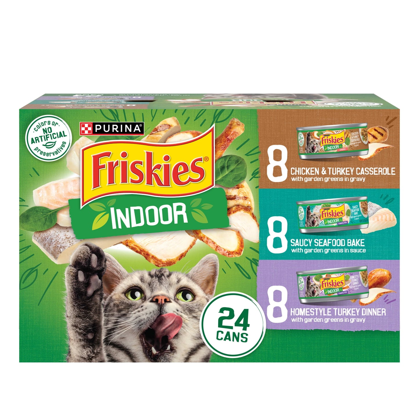 (2 pack) Purina Friskies Variety Pack, Wet Cat Food, 5.5 oz Cans, 24 Pack