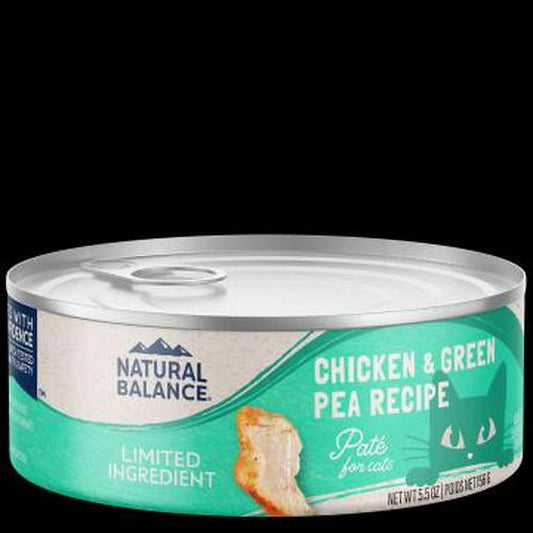 Natural Balance Limited Ingredient Chicken and Green Pea Recipe Canned Wet Cat Food 5.5-oz, case of 24