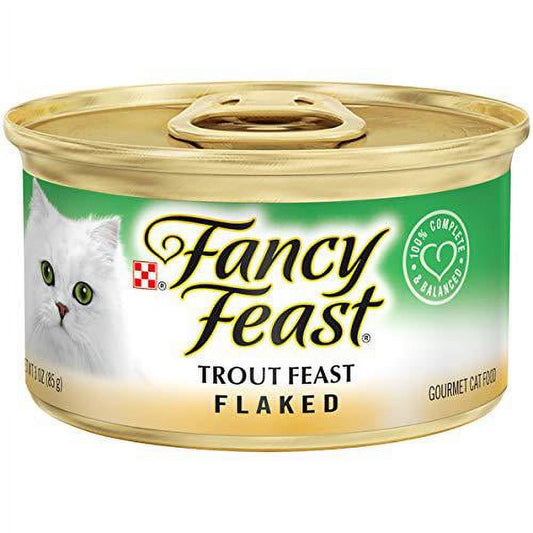 purina fancy feast wet cat food, flaked trout feast - (24) 3 oz. cans
