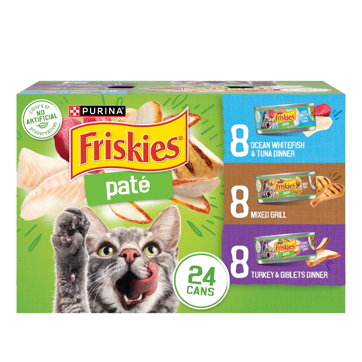 Purina Friskies Classic Pate Variety Pack Wet Cat Food, 5.5 oz Cans, 24 Pack