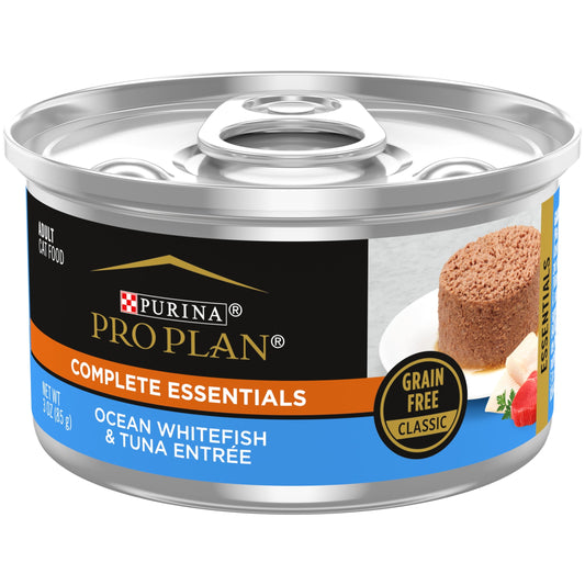Purina Pro Plan, Grain-Free Ocean Whitefish & Tuna, Wet Cat Food, 3 oz Cans, 24 Pack