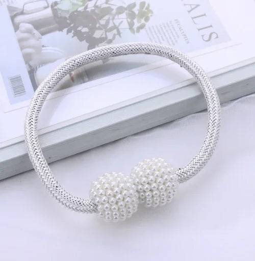 1pcs-2PCS New curtain buckle, curtain strap, pearl buckle design, no