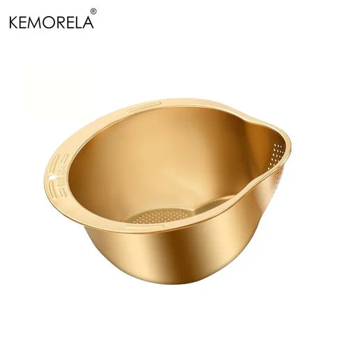Rice Washer Strainer Bowl Stainless Steel 304 Rice Washing Bowl Rice