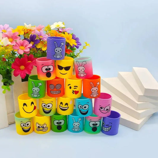12pcs Rainbow Circle Funny Magic Toys Children Educational Coil