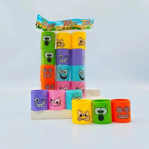 12pcs Rainbow Circle Funny Magic Toys Children Educational Coil