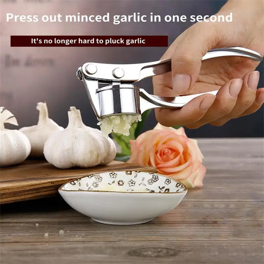 1pc Silvery Stainless Steel Garlic Masher Kitchen Vegetable Cooking