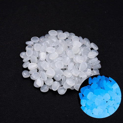100Pcs Glow in the Dark Garden Pebbles For Sidewalk Garden Terrace