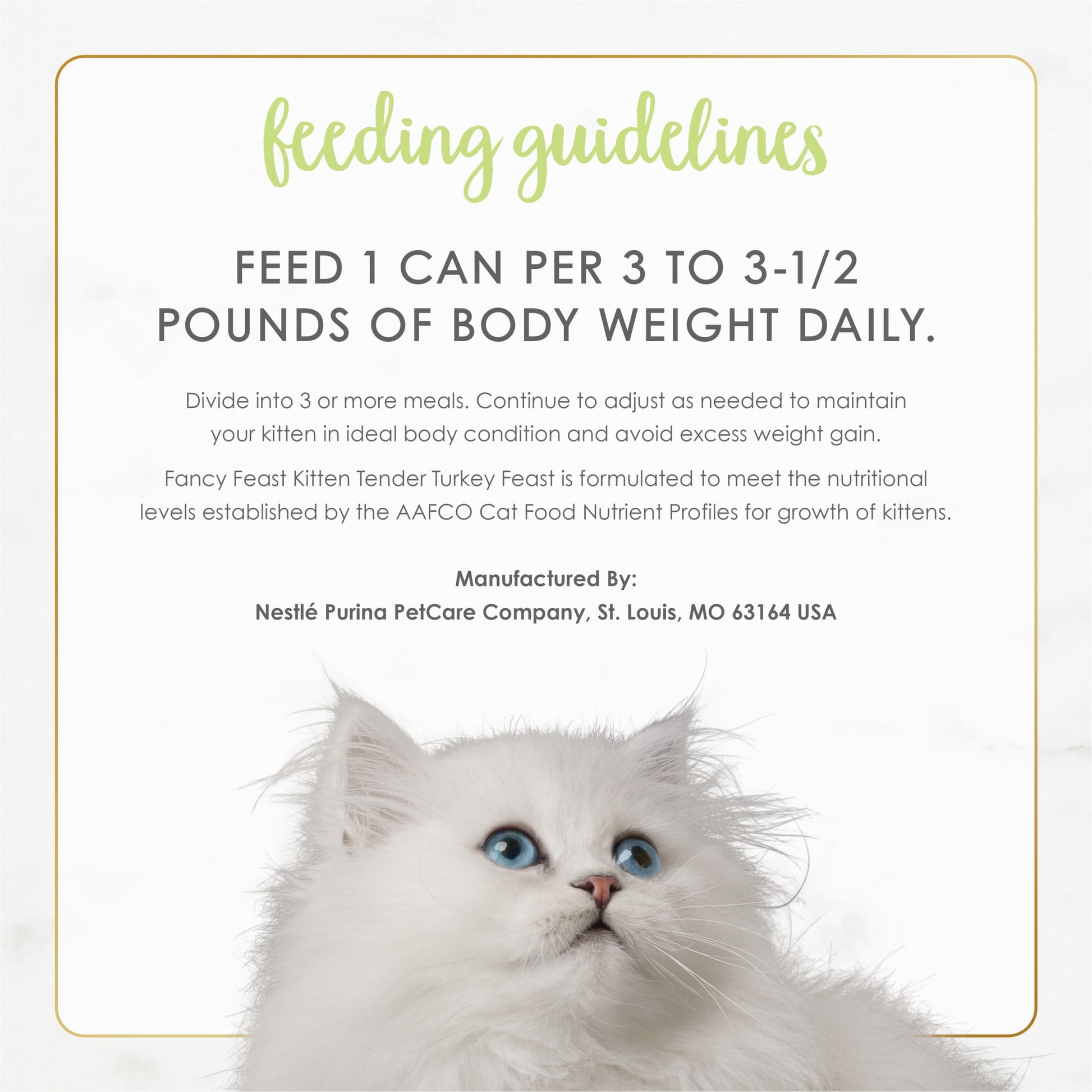 (12 pack) Purina Fancy Feast Kitten Food, Wet Cat Food, Tender Turkey Feast, 3 oz Can