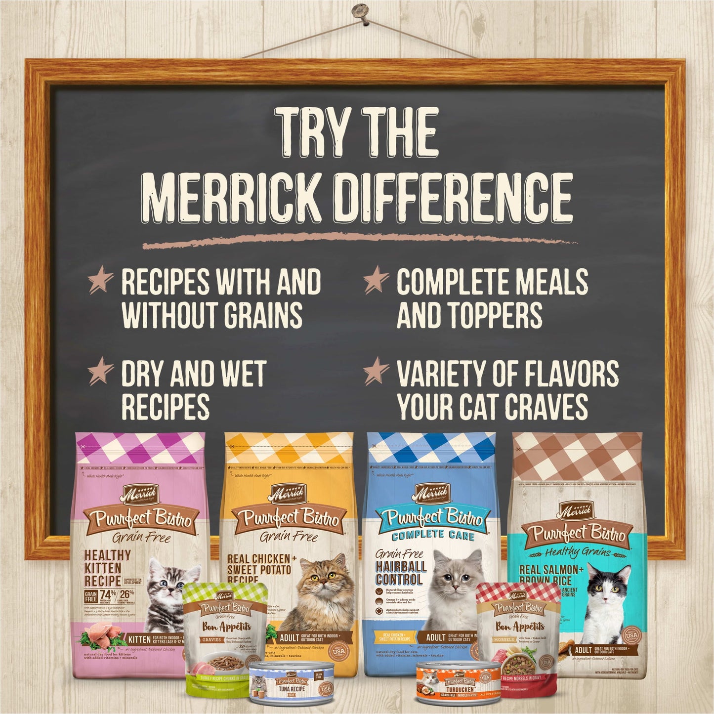 Merrick Purrfect Bistro, Grain Free High Protein Beef, Wet Cat Food Pate, 5 oz Cans, 24Pack