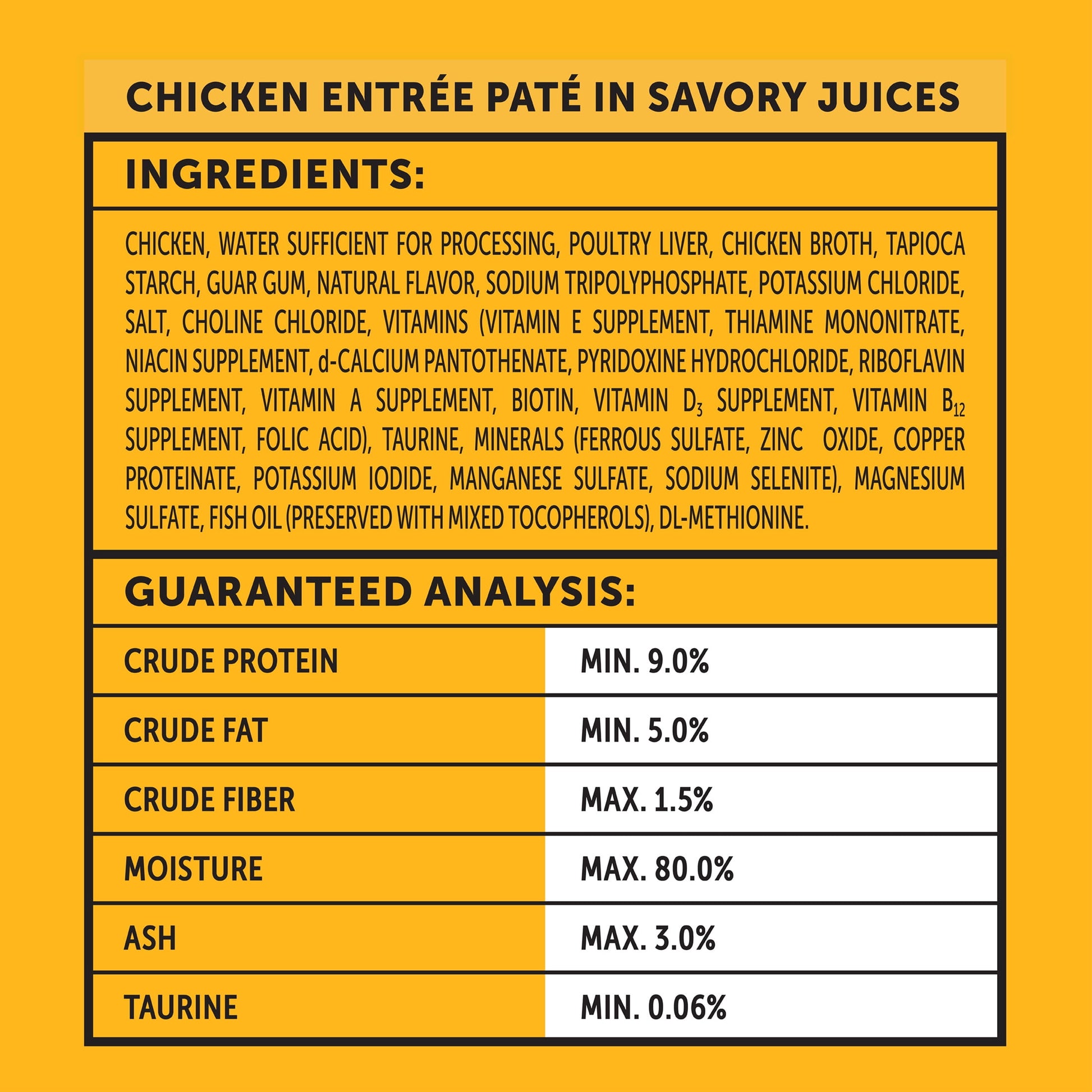 (6 pack) Vibrant Life Chicken Pate in Savory Juices Wet Cat Food, Grain-Free, 2.64 oz Split Tray