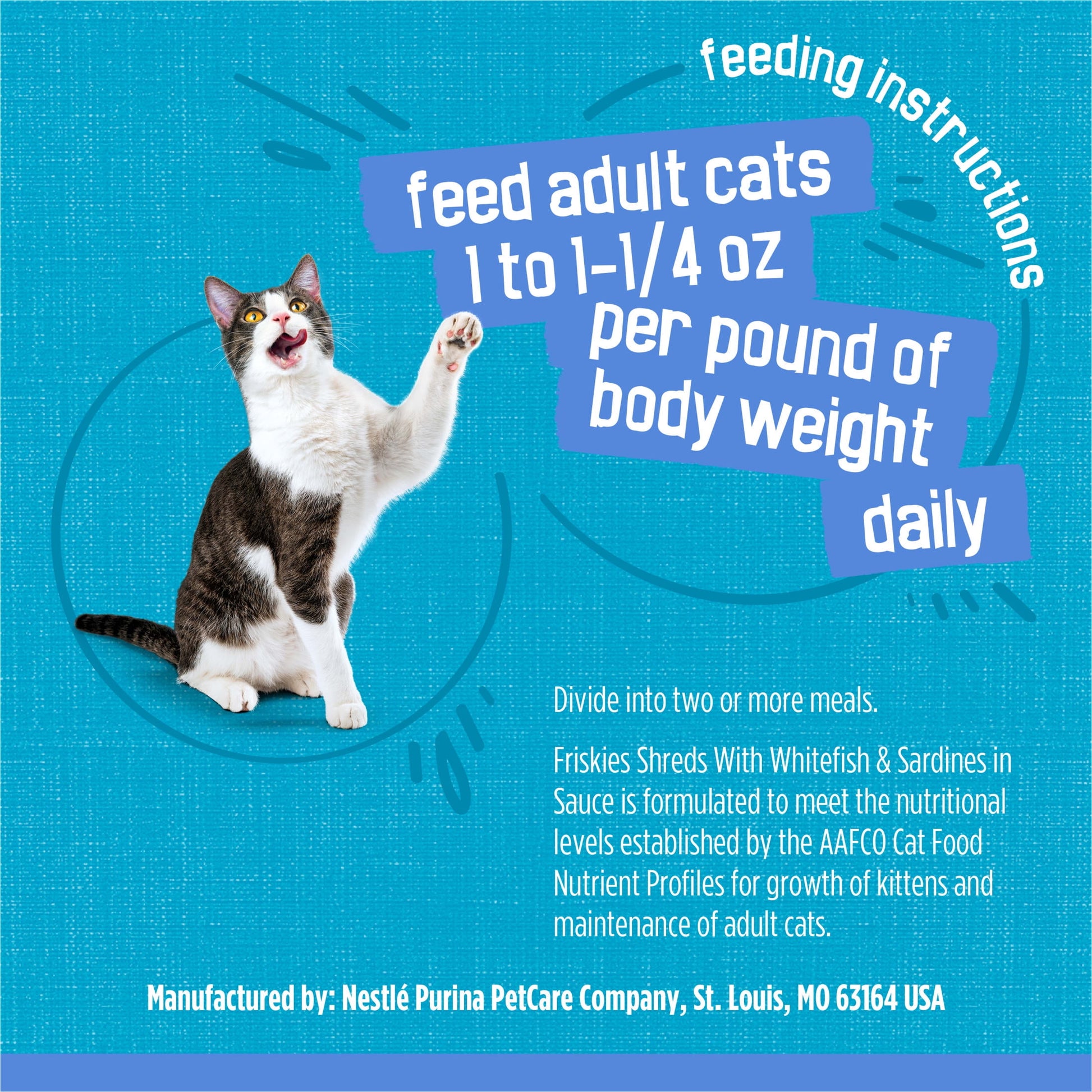 Purina Friskies Shreds Gravy, Soft Whitefish & Sardines, Wet Cat Food, 5.5 oz Cans, 24 Pack